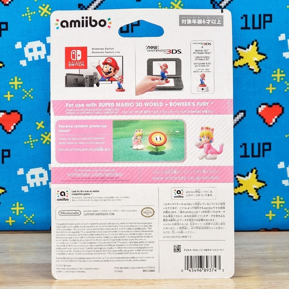 Amiibo Super Mario 3D World Princess Cat Peach Nintendo Switch & 3DS Collectible - Picture 4 of 9